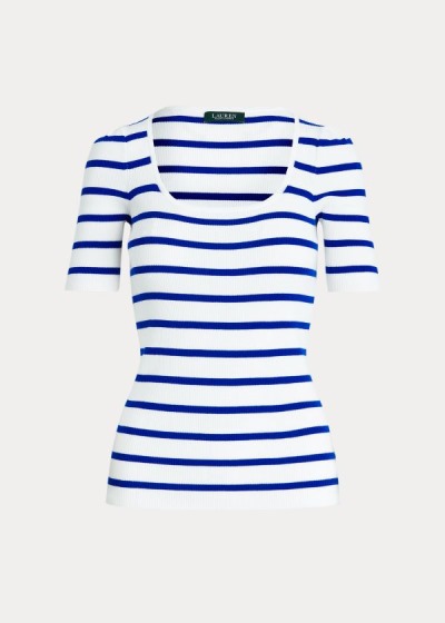 Women's Ralph Lauren Striped Puff-Sleeve Tops | 907534PDK